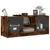 Produktbild 4 för Tv-bänk med glasdörrar rökfärgad ek 102x37x42 cm