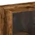 Produktbild 9 för Sidoskåp med glasdörrar rökfärgad ek 68x37x75,5 cm