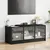 Produktbild 3 för Tv-bänk med glasdörrar svart 102x37x42 cm