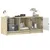 Produktbild 5 för Tv-bänk med glasdörrar sonoma-ek 102x37x42 cm
