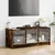 Produktbild 3 för Tv-bänk med glasdörrar rökfärgad ek 102x37x42 cm