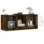 Produktbild 5 för Tv-bänk med glasdörrar rökfärgad ek 102x37x42 cm