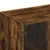 Produktbild 9 för Tv-bänk med glasdörrar rökfärgad ek 102x37x42 cm