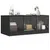 Produktbild 4 för Soffbord med glasdörrar svart 102x50x42 cm