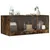 Produktbild 4 för Soffbord med glasdörrar rökfärgad ek 102x50x42 cm