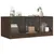 Produktbild 4 för Soffbord med glasdörrar brun ek 102x50x42 cm