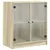 Produktbild 2 för Sidoskåp med glasdörrar sonoma-ek 68x37x75,5 cm