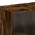 Produktbild 9 för Sidoskåp med glasdörrar rökfärgad ek 68x37x75,5 cm
