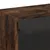 Produktbild 9 för Sidoskåp med glasdörrar rökfärgad ek 68x37x68,5 cm