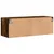 Produktbild 8 för Sidoskåp med glasdörrar rökfärgad ek 102x37x35 cm