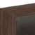 Produktbild 9 för Sidoskåp med glasdörrar brun ek 102x37x35 cm