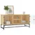 Produktbild 4 för Tv-bänk med glasdörrar sonoma-ek 102x37x50 cm