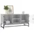 Produktbild 4 för Tv-bänk med glasdörrar betonggrå 102x37x50 cm