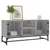 Produktbild 3 för TV-bänk med glasdörrar grå sonoma 102x37x50 cm