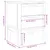 Produktbild 10 för Sängbord vit 45x39x57 cm massiv furu