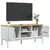 Produktbild 4 för Tv-bänk FLORO vit 114x43x55 cm massiv furu