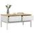 Produktbild 4 för Soffbord FLORO vit 99x55,5x45 cm massiv furu