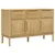Produktbild 2 för Sidobord FLORO vaxbrun 114x43x74 cm massiv furu