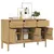 Produktbild 4 för Sidobord FLORO vaxbrun 114x43x74 cm massiv furu