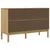 Produktbild 7 för Sidobord FLORO vaxbrun 114x43x74 cm massiv furu