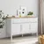 Produktbild 3 för Sidobord FLORO vit 114x43x74 cm massiv furu
