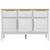 Produktbild 5 för Sidobord FLORO vit 114x43x74 cm massiv furu