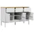 Produktbild 8 för Sidobord FLORO vit 114x43x74 cm massiv furu