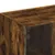 Produktbild 10 för Bokhylla med dörrar rökfärgad ek 136x37x109 cm konstruerat trä