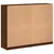 Produktbild 9 för Bokhylla med dörrar brun ek 136x37x109 cm konstruerat trä