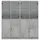 Bokhylla med dörrar betonggrå 136x37x142 cm konstruerat trä