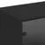 Produktbild 9 för Bokhylla med dörrar svart 204x37x75 cm konstruerat trä
