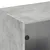 Produktbild 9 för Bokhylla med dörrar betonggrå 204x37x75 cm konstruerat trä