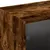 Produktbild 9 för Bokhylla med dörrar rökfärgad ek 204x37x75 cm konstruerat trä