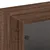 Produktbild 9 för Bokhylla med dörrar brun ek 204x37x75 cm konstruerat trä