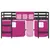 Produktbild 5 för Loftsäng med rutschkana rosa 80x200 cm massiv furu