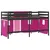 Produktbild 9 för Loftsäng med rutschkana rosa 80x200 cm massiv furu