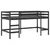 Produktbild 6 för Loftsäng med gardiner vit&svart 90x190 cm massiv furu