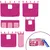 Produktbild 8 för Loftsäng med rutschkana rosa 80x200 cm massiv furu