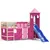 Produktbild 2 för Loftsäng med torn rosa 90x190 cm massiv furu
