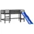 Produktbild 10 för Loftsäng med torn vit&svart 90x190cm massiv furu