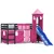 Produktbild 2 för Loftsäng med torn rosa 90x190 cm massiv furu