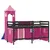 Produktbild 7 för Loftsäng med torn rosa 90x190 cm massiv furu