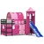 Produktbild 2 för Loftsäng med torn rosa 80x200 cm massiv furu