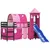Produktbild 3 för Loftsäng med torn rosa 80x200 cm massiv furu