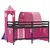 Produktbild 7 för Loftsäng med torn rosa 80x200 cm massiv furu