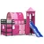 Produktbild 2 för Loftsäng med torn rosa 90x190 cm massiv furu