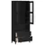 Produktbild 5 för Vitrinskåp VIKEN svart 80x40x200 cm massiv furu