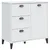 Produktbild 9 för Vitrinskåp VIKEN vit 80x40x190 cm massiv furu