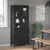 Produktbild 3 för Vitrinskåp VIKEN svart 80x40x190 cm massiv furu