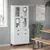 Produktbild 3 för Vitrinskåp VIKEN vit 80x40x190 cm massiv furu